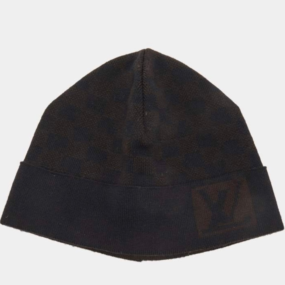 Louis Vuitton - Authentic Beanie /  LV Damier Beanie / ONE SIZE / Brown & Black